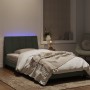 Bed frame with light gray velvet and LED lights 100x200 cm by vidaXL, Beds and slatted bases - Ref: Foro24-3213763, Price: 14...