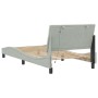 Estructura cama con luces LED terciopelo gris claro 100x200 cm de vidaXL, Camas y somieres - Ref: Foro24-3213763, Precio: 149...