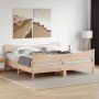 Estructura de cama con cabecero madera maciza de pino 200x200cm de vidaXL, Camas y somieres - Ref: Foro24-3216369, Precio: 22...