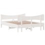 Estructura de cama con cabecero madera pino blanco 135x190 cm de vidaXL, Camas y somieres - Ref: Foro24-3216397, Precio: 205,...