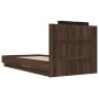 Bed with brown oak engineered wood headboard 75x190 cm by vidaXL, Beds and slatted bases - Ref: Foro24-3209981, Price: 147,18...