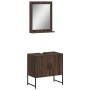 2-piece bathroom furniture set made of brown oak engineered wood by vidaXL, Bathroom furniture - Ref: Foro24-3214338, Price: ...