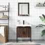 2-piece bathroom furniture set made of brown oak engineered wood by vidaXL, Bathroom furniture - Ref: Foro24-3214338, Price: ...