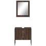 Set de muebles de baño 2 pzas madera de ingeniería marrón roble de vidaXL, Muebles de baño - Ref: Foro24-3214338, Precio: 91,...