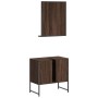 2-piece bathroom furniture set made of brown oak engineered wood by vidaXL, Bathroom furniture - Ref: Foro24-3214338, Price: ...