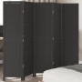 5-panel solid Paulownia wood room divider screen in black. by vidaXL, Room dividers - Ref: Foro24-358853, Price: 116,34 €, Di...