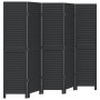 5-panel solid Paulownia wood room divider screen in black. by vidaXL, Room dividers - Ref: Foro24-358853, Price: 116,34 €, Di...