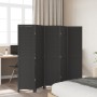 5-panel solid Paulownia wood room divider screen in black. by vidaXL, Room dividers - Ref: Foro24-358853, Price: 116,34 €, Di...