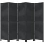 5-panel solid Paulownia wood room divider screen in black. by vidaXL, Room dividers - Ref: Foro24-358853, Price: 116,34 €, Di...