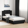 Bed frame with black engineered wood headboard 75x190 cm by vidaXL, Beds and slatted bases - Ref: Foro24-3209976, Price: 147,...