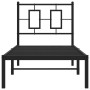 Estructura de cama con cabecero metal negro 75x190 cm de vidaXL, Camas y somieres - Ref: Foro24-374231, Precio: 63,99 €, Desc...