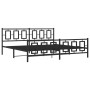 Estructura de cama cabecero y estribo metal negro 193x203 cm de vidaXL, Camas y somieres - Ref: Foro24-374265, Precio: 151,65...