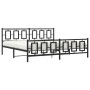 Estructura de cama cabecero y estribo metal negro 193x203 cm de vidaXL, Camas y somieres - Ref: Foro24-374265, Precio: 151,65...