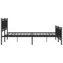 Estructura de cama cabecero y estribo metal negro 193x203 cm de vidaXL, Camas y somieres - Ref: Foro24-374265, Precio: 151,65...