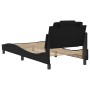 Bed frame with headboard black synthetic leather 90x200 cm by vidaXL, Beds and slatted bases - Ref: Foro24-3208068, Price: 13...