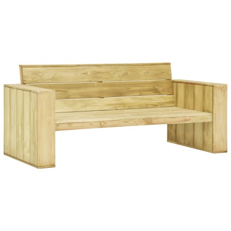 Banco de jardín madera de pino impregnada 179 cm de vidaXL, Bancos de jardín - Ref: Foro24-49037, Precio: 236,12 €, Descuento: %