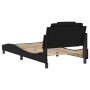 Bed frame with headboard black synthetic leather 100x200cm by vidaXL, Beds and slatted bases - Ref: Foro24-3208075, Price: 13...