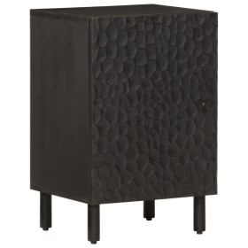 Mueble de baño de madera maciza de mango negro 38x33x58 cm de vidaXL, Tocadores de baño - Ref: Foro24-356840, Precio: 80,03 €...