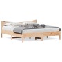 Bed frame with solid pine wood headboard 180x200 cm by vidaXL, Beds and slatted bases - Ref: Foro24-3216360, Price: 170,99 €,...