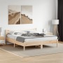 Bed frame with solid pine wood headboard 180x200 cm by vidaXL, Beds and slatted bases - Ref: Foro24-3216360, Price: 171,53 €,...