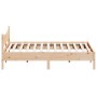 Bed frame with solid pine wood headboard 180x200 cm by vidaXL, Beds and slatted bases - Ref: Foro24-3216360, Price: 171,53 €,...