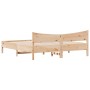 Bed frame with solid pine wood headboard 180x200 cm by vidaXL, Beds and slatted bases - Ref: Foro24-3216360, Price: 171,53 €,...