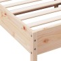 Bed frame with solid pine wood headboard 180x200 cm by vidaXL, Beds and slatted bases - Ref: Foro24-3216360, Price: 171,53 €,...