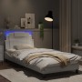 Bed frame with LED lights white synthetic leather 80x200 cm by vidaXL, Beds and slatted bases - Ref: Foro24-3213981, Price: 1...