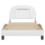 Estructura cama con luces LED cuero sintético blanco 100x200 cm de vidaXL, Camas y somieres - Ref: Foro24-3214002, Precio: 15...