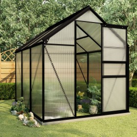 Greenhouse with anthracite gray aluminum base structure 3.61 m² by vidaXL, Greenhouses - Ref: Foro24-48215, Price: 309,66 €, ...