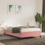 Estructura de cama terciopelo rosa 120x190 cm de vidaXL, Camas y somieres - Ref: Foro24-379533, Precio: 114,48 €, Descuento: %