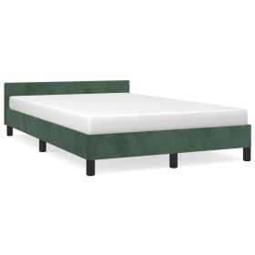 Dark green velvet bed frame with headboard 120x190 cm by vidaXL, Beds and slatted bases - Ref: Foro24-379550, Price: 110,61 €...