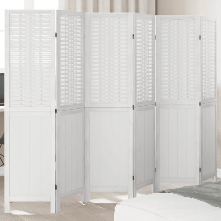 6-panel solid Paulownia wood white room divider by vidaXL, Room dividers - Ref: Foro24-358729, Price: 152,30 €, Discount: %