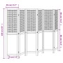 6-panel solid Paulownia wood white room divider by vidaXL, Room dividers - Ref: Foro24-358729, Price: 152,30 €, Discount: %