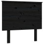 Estructura de cama individual con cabecero madera maciza negro de vidaXL, Camas y somieres - Ref: Foro24-3193625, Precio: 107...