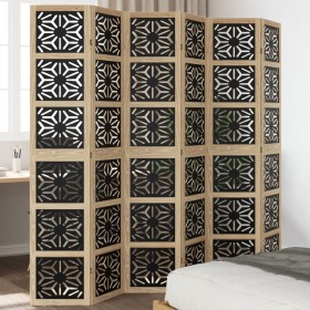 Solid Paulownia wood 6-panel room divider in brown-black by vidaXL, Room dividers - Ref: Foro24-358811, Price: 165,98 €, Disc...