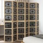 Solid Paulownia wood 6-panel room divider in brown-black by vidaXL, Room dividers - Ref: Foro24-358811, Price: 165,76 €, Disc...