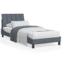 Estructura de cama con cabecero terciopelo gris oscuro 90x190cm de vidaXL, Camas y somieres - Ref: Foro24-3207820, Precio: 13...