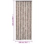 Chenille beige and light brown anti-fly curtain 100x230 cm by vidaXL, Mosquito nets for windows - Ref: Foro24-377368, Price: ...