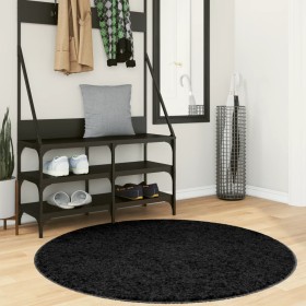 Short hair rug OVIEDO black Ø 120 cm by vidaXL, Rugs - Ref: Foro24-375567, Price: 49,61 €, Discount: %