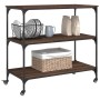 Kitchen cart made of brown oak wood, 102x50x95 cm. by vidaXL, Kitchen and dining carts - Ref: Foro24-842325, Price: 92,13 €, ...