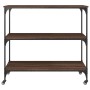 Kitchen cart made of brown oak wood, 102x50x95 cm. by vidaXL, Kitchen and dining carts - Ref: Foro24-842325, Price: 92,13 €, ...