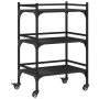 Engineered wood kitchen cart in black, 50x35x75.5 cm by vidaXL, Kitchen and dining carts - Ref: Foro24-842346, Price: 57,45 €...