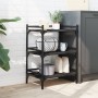 Engineered wood kitchen cart in black, 50x35x75.5 cm by vidaXL, Kitchen and dining carts - Ref: Foro24-842346, Price: 57,45 €...