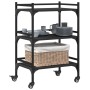 Engineered wood kitchen cart in black, 50x35x75.5 cm by vidaXL, Kitchen and dining carts - Ref: Foro24-842346, Price: 57,45 €...