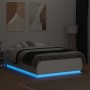 Estructura de cama con LED madera ingeniería blanco 120x190 cm de vidaXL, Camas y somieres - Ref: Foro24-3209653, Precio: 156...