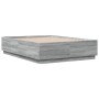 Estructura cama con luces LED madera gris Sonoma 120x190 cm de vidaXL, Camas y somieres - Ref: Foro24-3209658, Precio: 156,56...