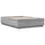 Estructura cama con luces LED madera gris Sonoma 120x190 cm de vidaXL, Camas y somieres - Ref: Foro24-3209658, Precio: 156,56...