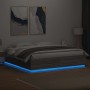 Estructura cama con luces LED madera gris Sonoma 180x200 cm de vidaXL, Camas y somieres - Ref: Foro24-3209595, Precio: 196,46...