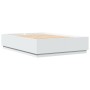 Estructura de cama madera de ingeniería blanca 140x200 cm de vidaXL, Camas y somieres - Ref: Foro24-3209702, Precio: 157,36 €...